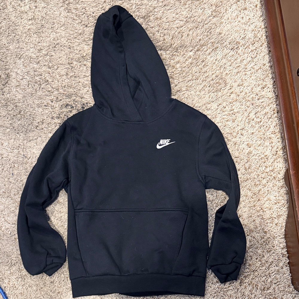 Nike Black Pullover Hoodie with White Logo